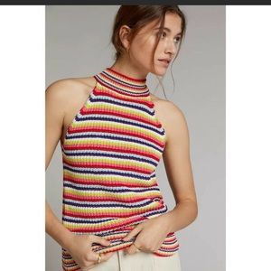 Anthropologie John & Jenn rainbow sweater tank